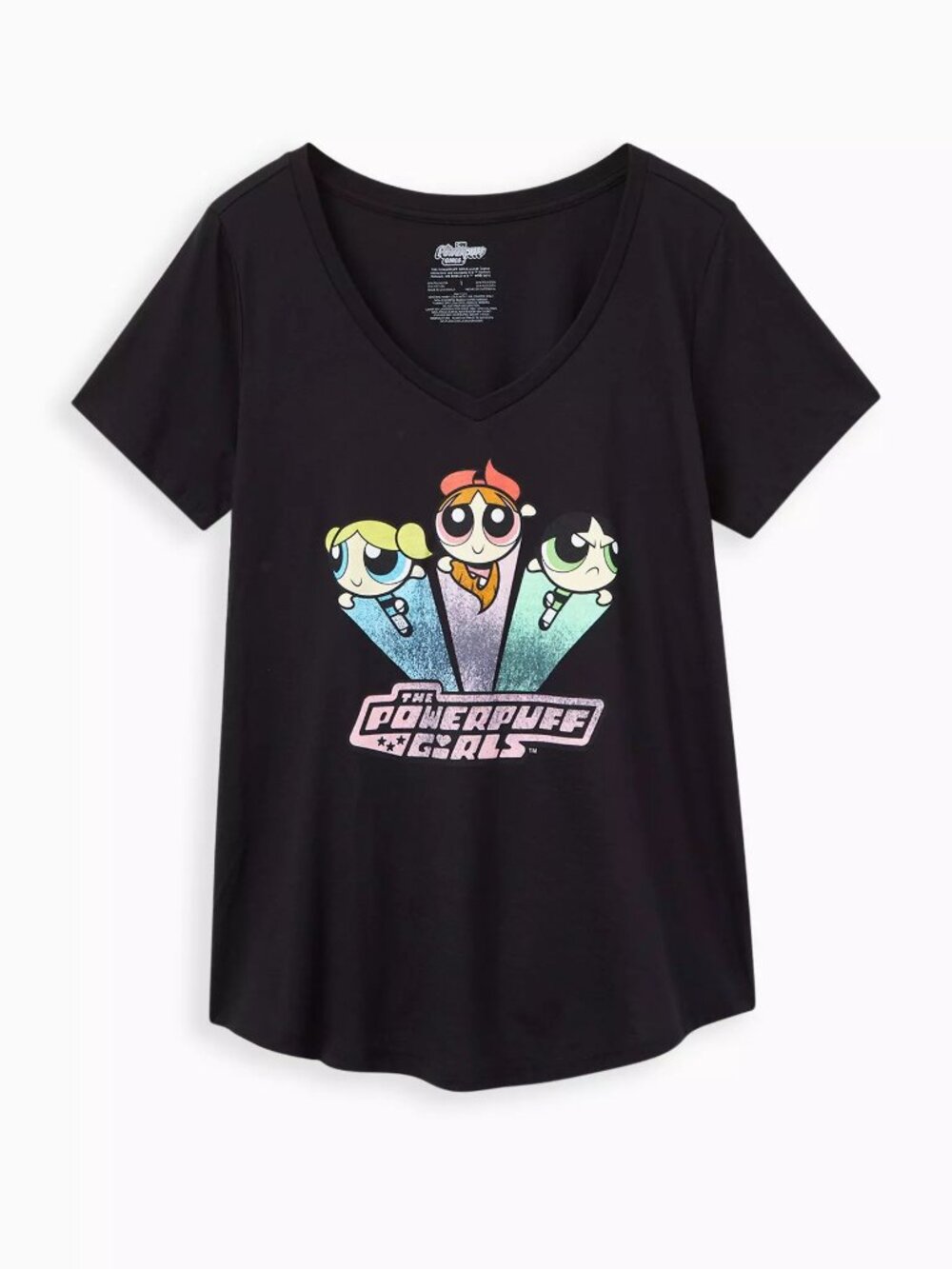 Torrid The Powerpuff Girls Black Slim Fit Crew Tee Size 3/3X NWT
